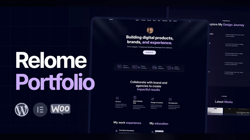 Relome - Personal Portfolio WordPress Theme