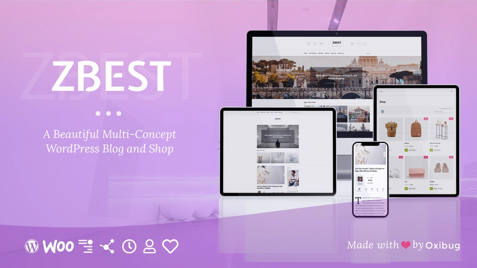 ZBest - Multi-Concept WordPress Blog Theme and Shop for Writers and Bloggers