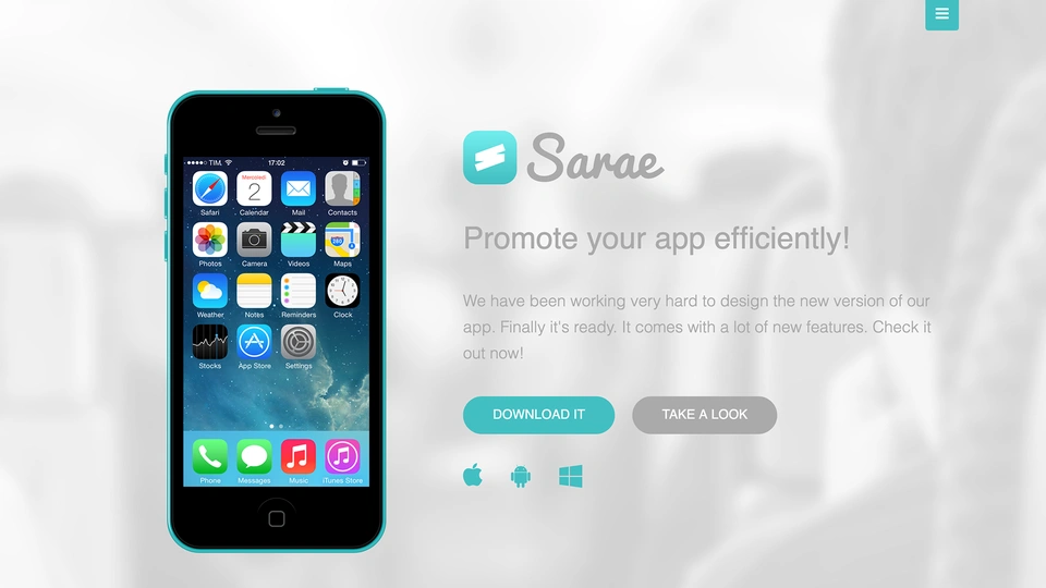 Sarae - Responsive App Landing Page