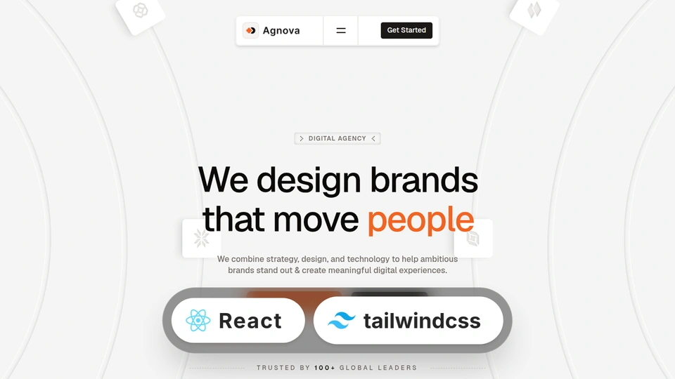 Agnova - Portfolio Agency React 19 & Tailwind CSS 4 Website Template