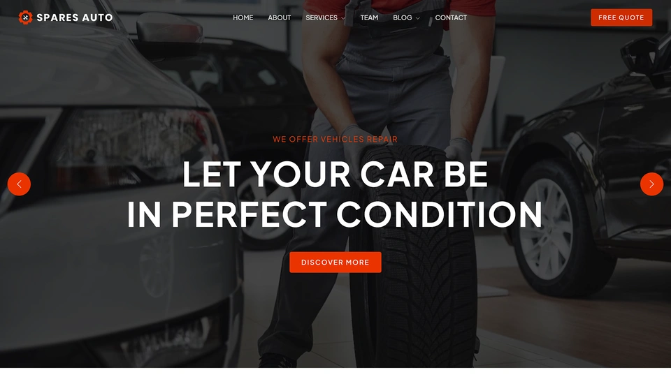 Spares Auto - Automotive Template