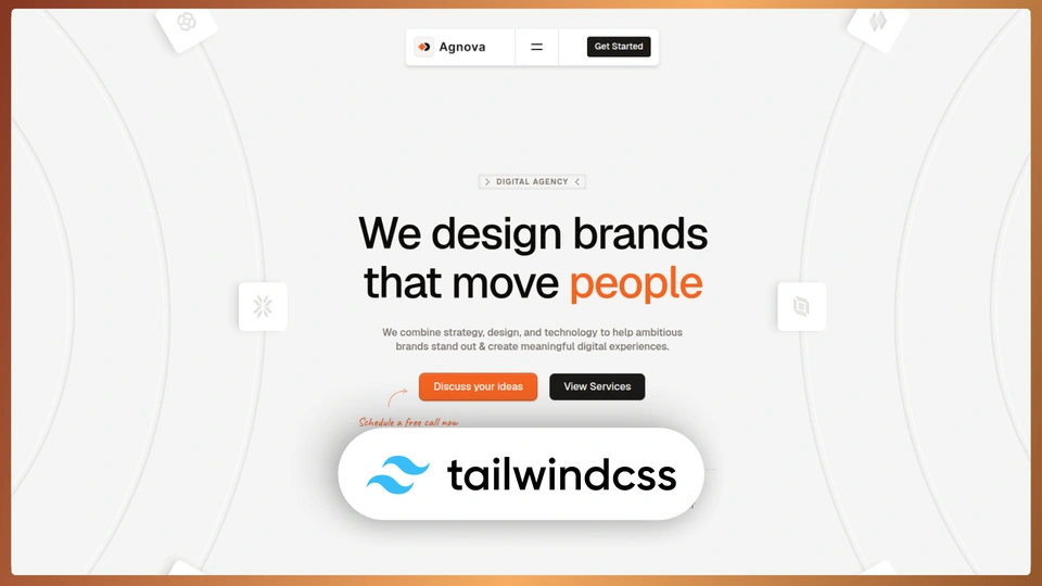 Agnova - Portfolio & Agency Tailwind CSS 4 Website Template