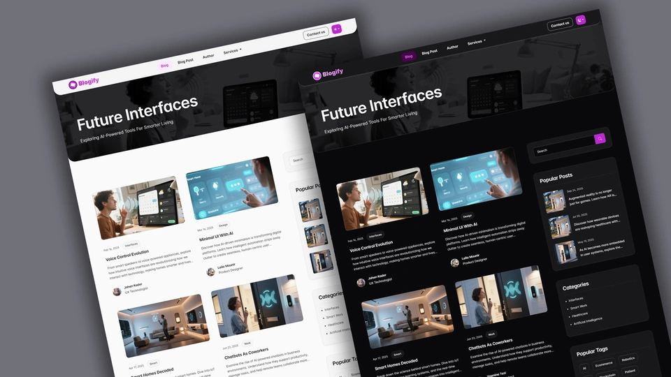 Blogify - Responsive HTML Blog Website Template for Modern Creators