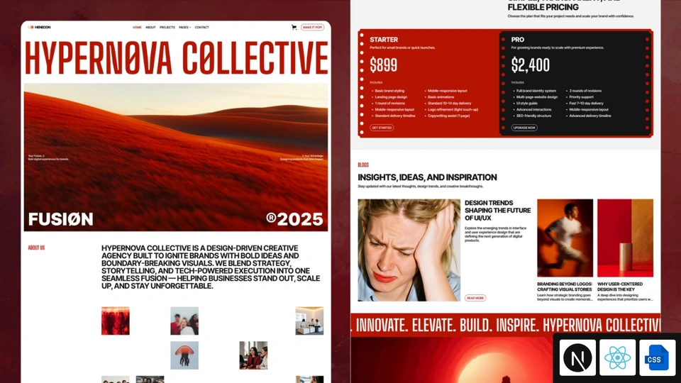 Henecon - Next.js 16 Creative Agency and Ecommerce Template