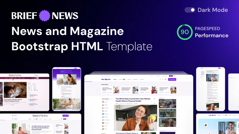 BriefNews - News & Magazine Blog HTML Template