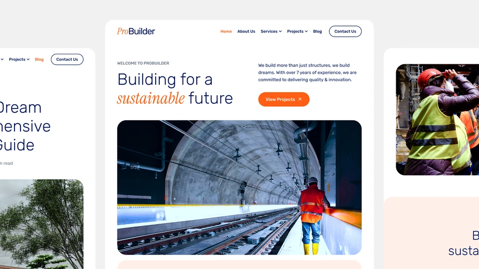 ProBuilder - Construction & Real Estate Multipurpose Framer Template