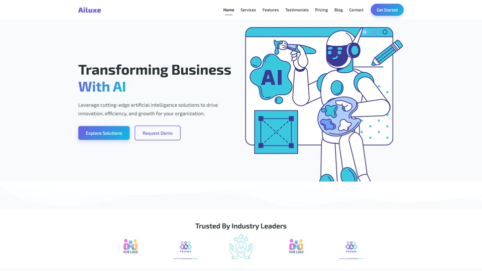 AILuxe - Modern AI Startup and Technology HTML Template