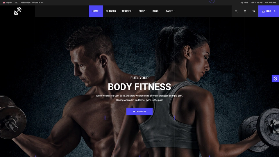 Gymnast - Gym, Fitness, Bodybuilding, Yoga and Nutrition Bootstrap Template
