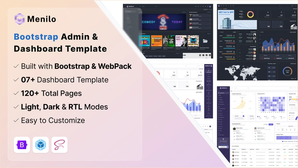 Menilo - Bootstrap Admin & Dashboard Template