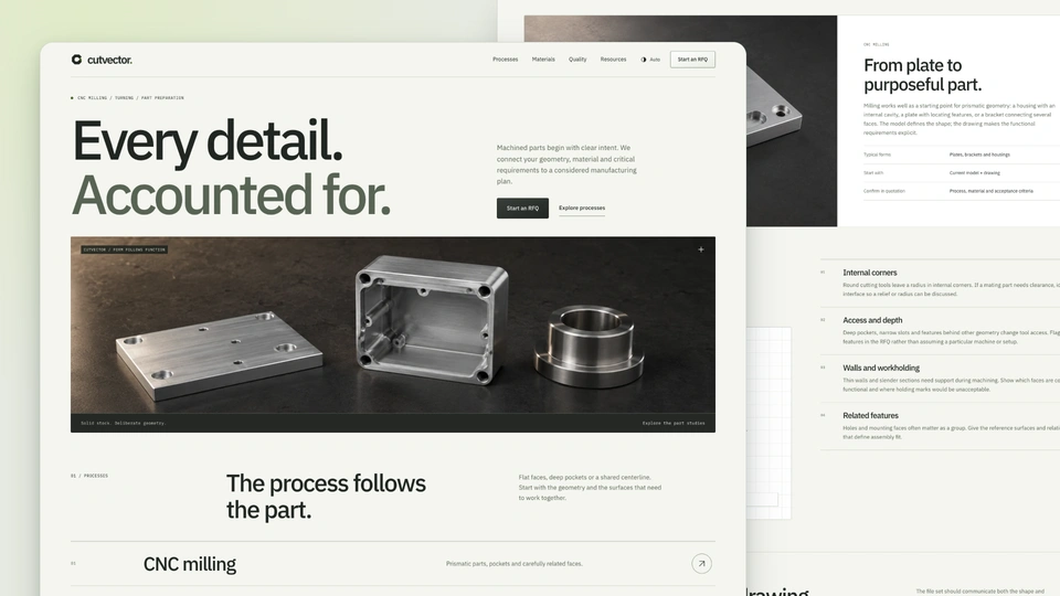Cutvector - CNC Machining HTML Website Template