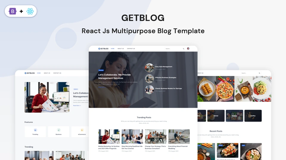Getblog - React 18 Multipurpose & Minimal Blog Template