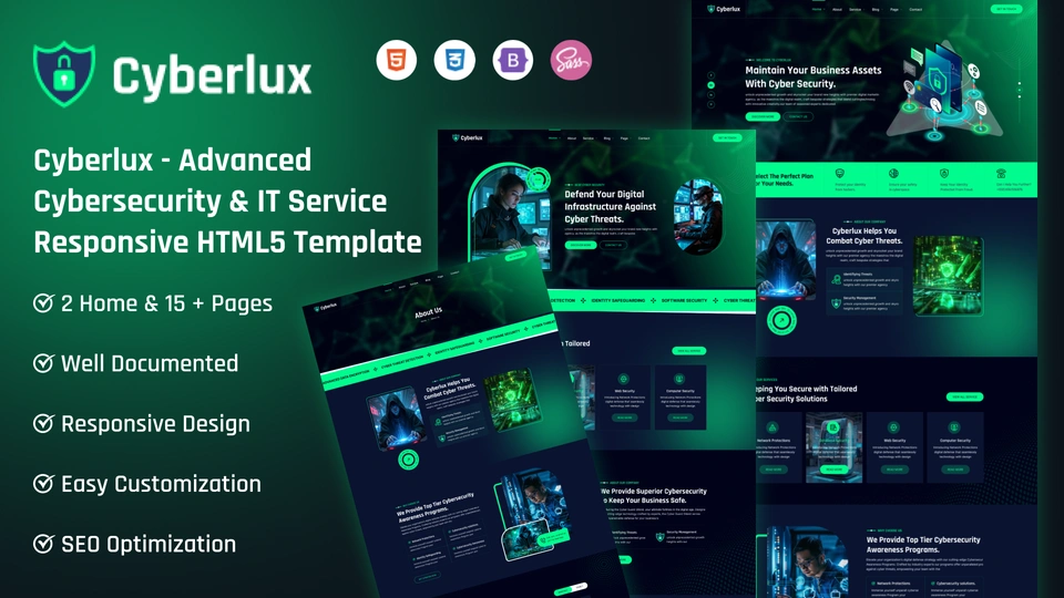 Cyberlux - Advanced Cybersecurity & IT Service Responsive HTML5 Template