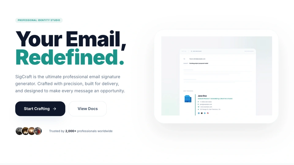 SigCraft - Ultimate Professional Email Signature Generator