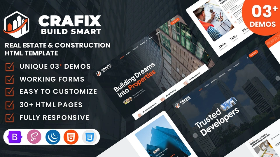 Crafix - Real Estate & Construction HTML Template
