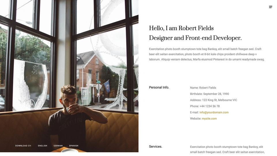 Node - Creative Resume / CV / Portfolio Template