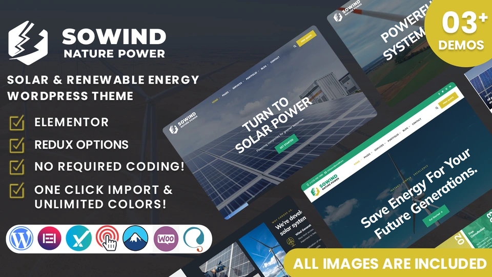 Sowind - Solar & Renewable Energy WordPress Theme