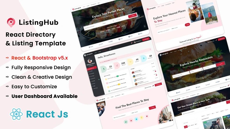 ListingHub - React Business Directory & Listing Template