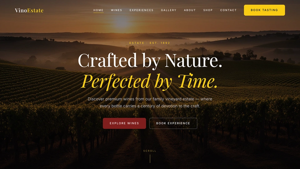 VinoEstate - Luxury Wine Shop and Vineyard Tour HTML Bootstrap Template