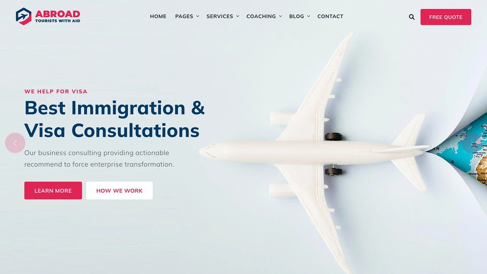 Abroad - Immigration Visa Consulting HTML Template