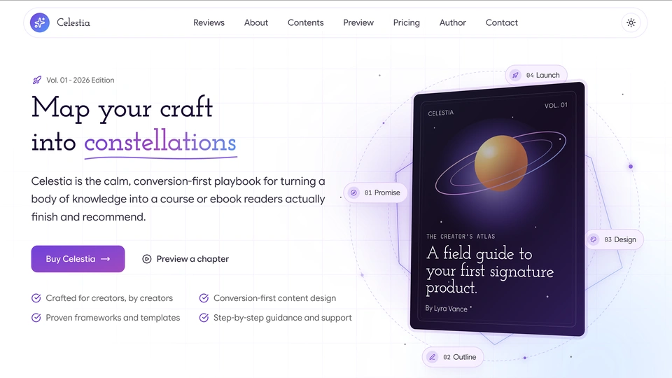 Celestia - Modern Book Launch Template