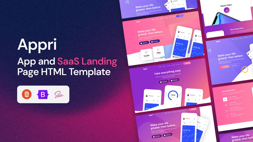 Appri - App and SaaS Landing Page HTML Template