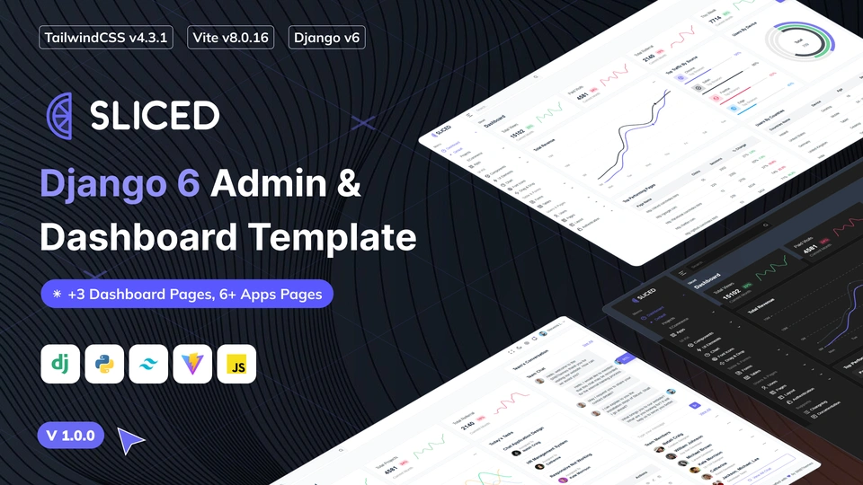 Sliced - Django 6 & TailwindCSS Admin & Dashboard Template