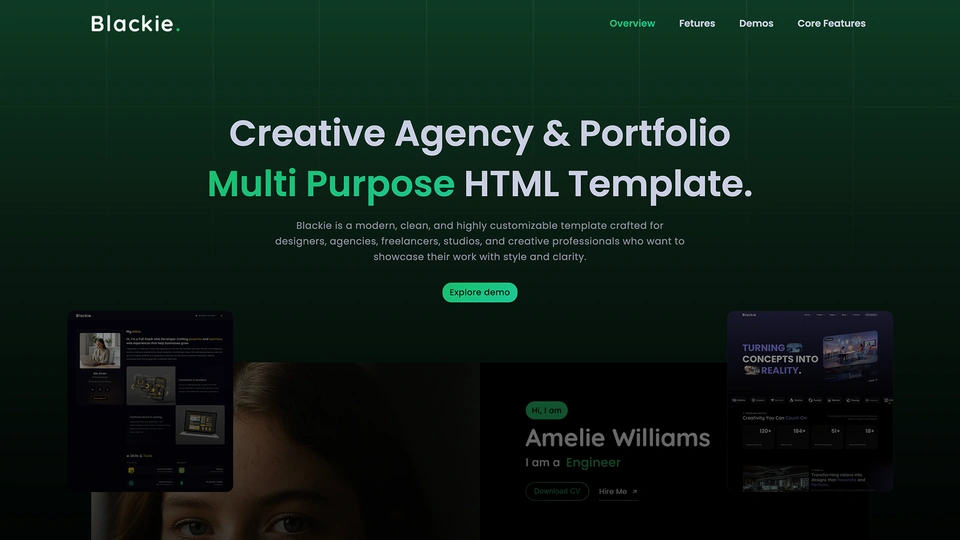 Blackie - Digital Agency & Personal Portfolio HTML Template