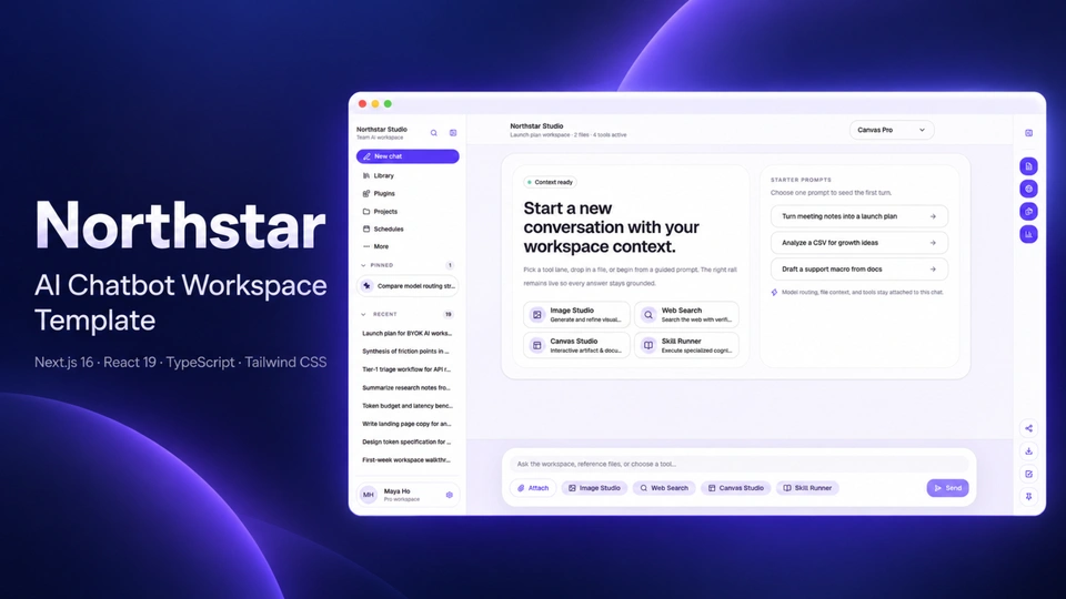 Northstar - AI Chatbot Workspace Next.js Template