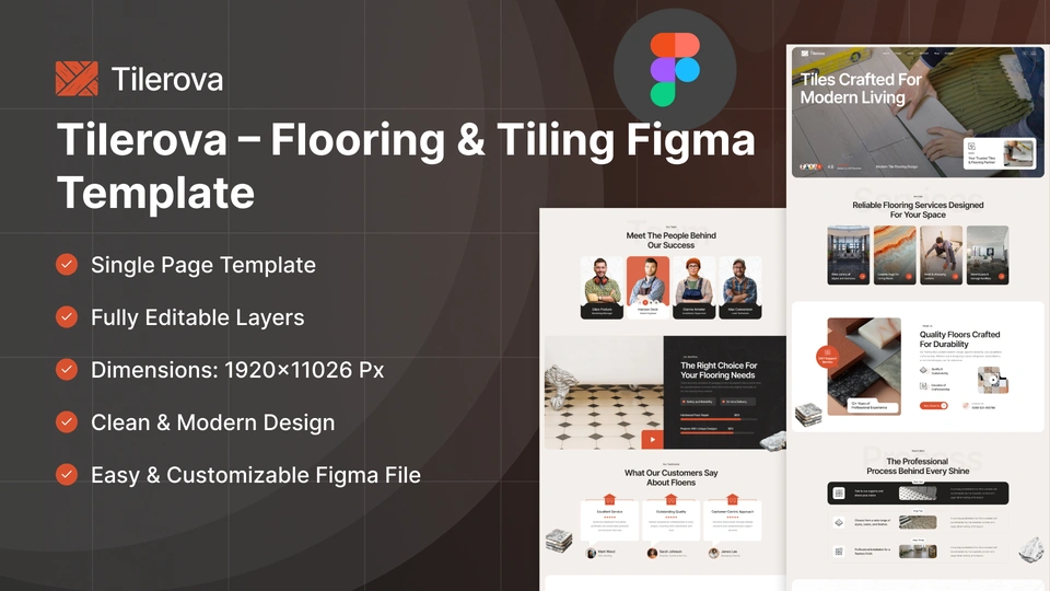 Tilerova - Flooring & Tiling Services Figma Template