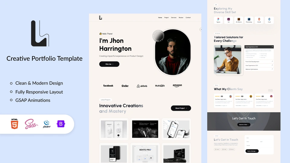 Lucas - Minimal Creative Portfolio HTML Template