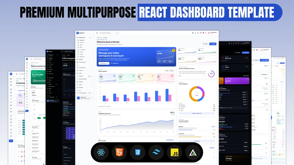 Elevate - React Admin Dashboard Template