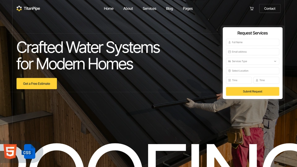 TitanPipe - Roofing & Construction Services HTML Template