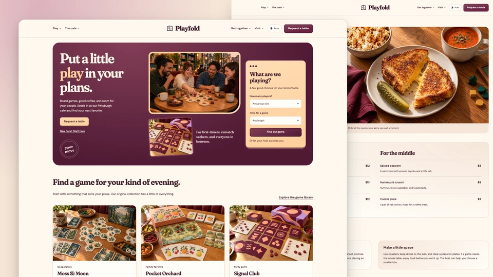 Playfold - Board Game Cafe HTML Website Template
