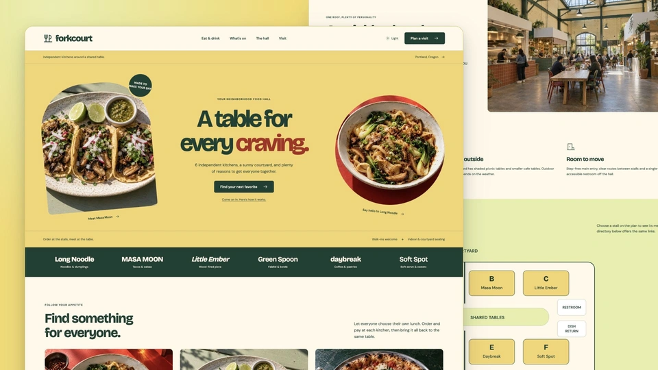 Forkcourt - Neighborhood Food Hall HTML Website Template