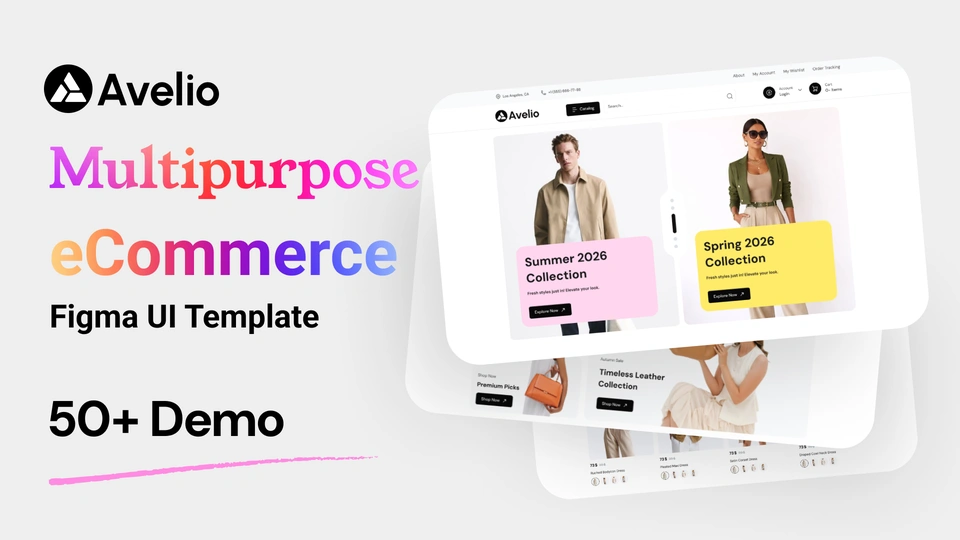 Avelio - Multipurpose eCommerce Figma UI Kit