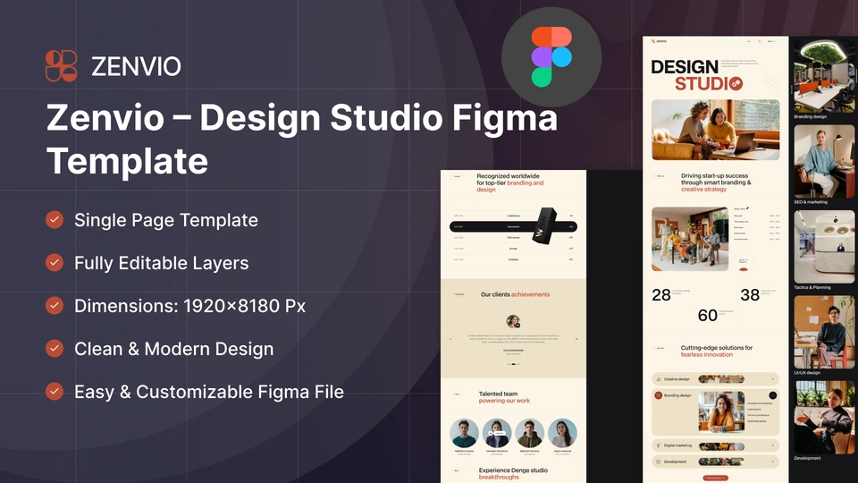 Zenvio - Design Studio & Agency Figma Template