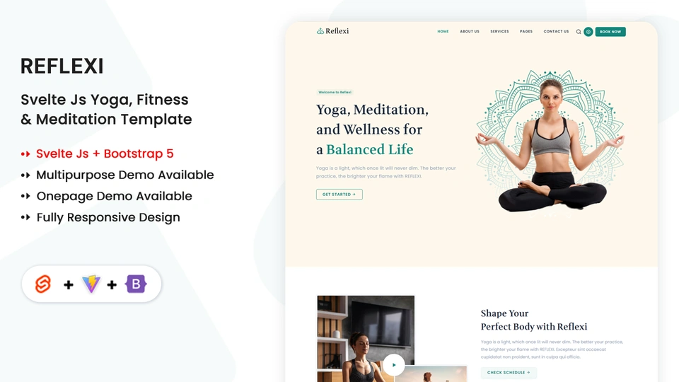 Reflexi - Svelte Multipurpose Yoga, Fitness & Meditation Template