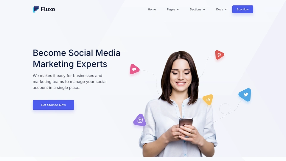Fluxo - Social Media Marketing Template
