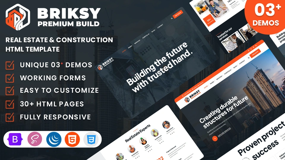 Briksy - Real Estate & Construction HTML Template