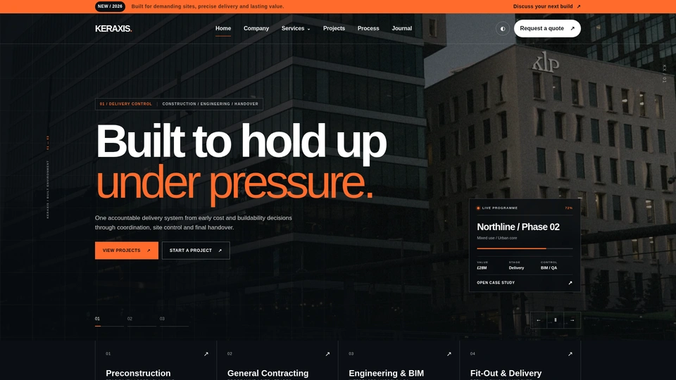 KERAXIS - Construction Engineering HTML Template