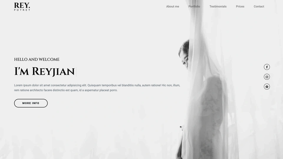Reypotret - Photographer Portfolio Template