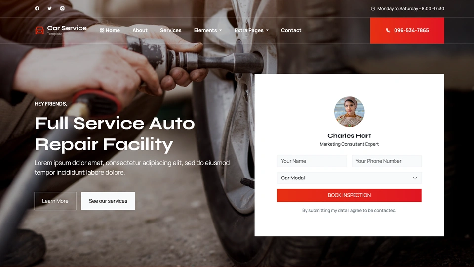 Carx - Car Service & Auto Repair, Electric Car & EV Website Template