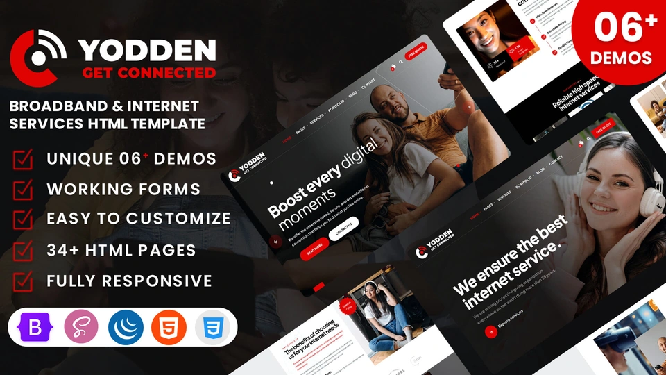 Yodden - Broadband & Internet Services HTML Template