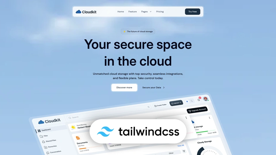 Cloudkit - Creative SaaS & Startup Tailwind CSS 4 Template