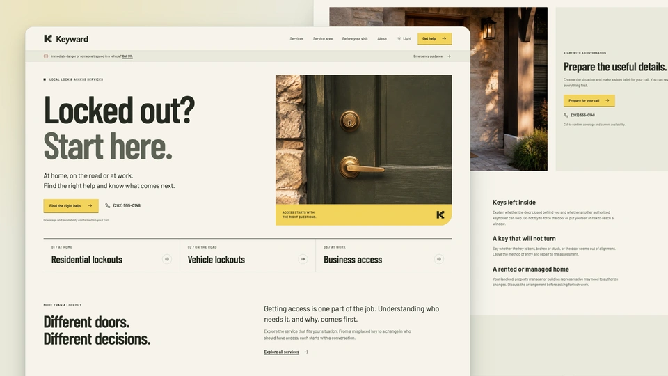 Keyward - Emergency Locksmith HTML Website Template