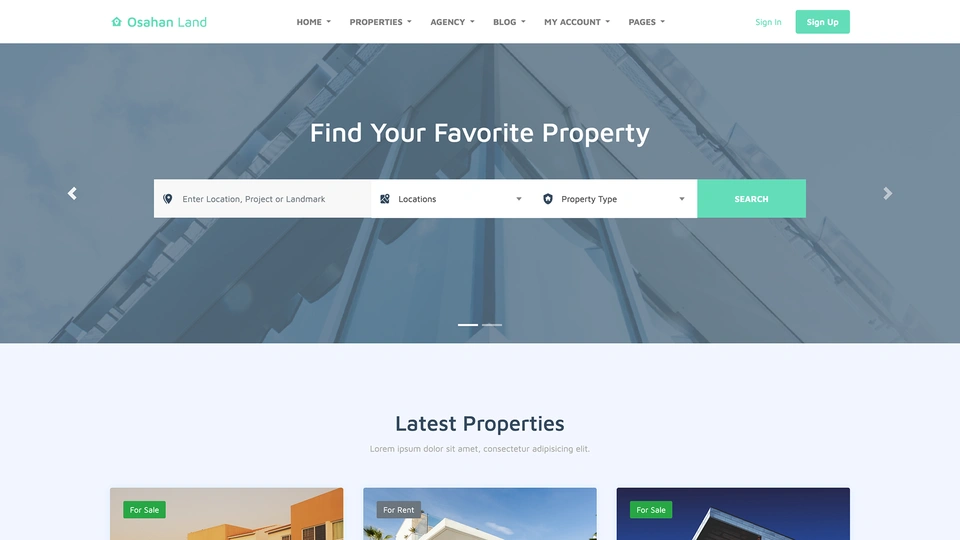 Osahan Land - Bootstrap Light Template