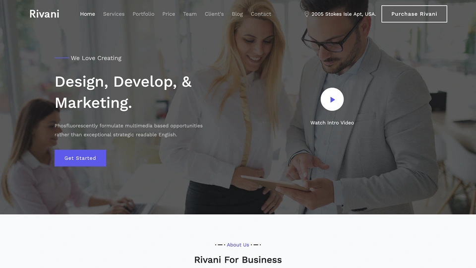 Rivani - Responsive One Page Template