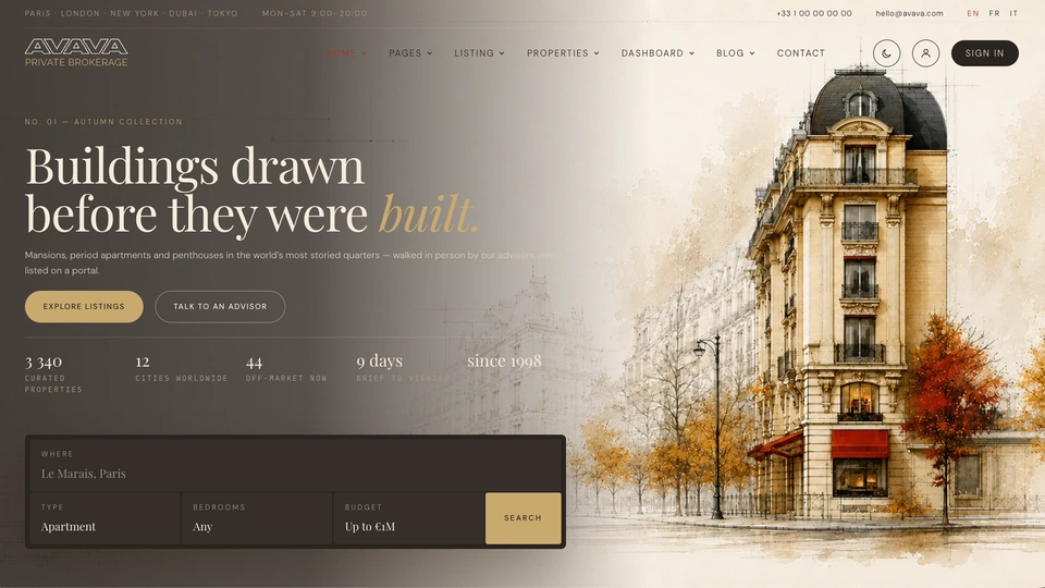 Avava Homes - HTML Real Estate Website Template