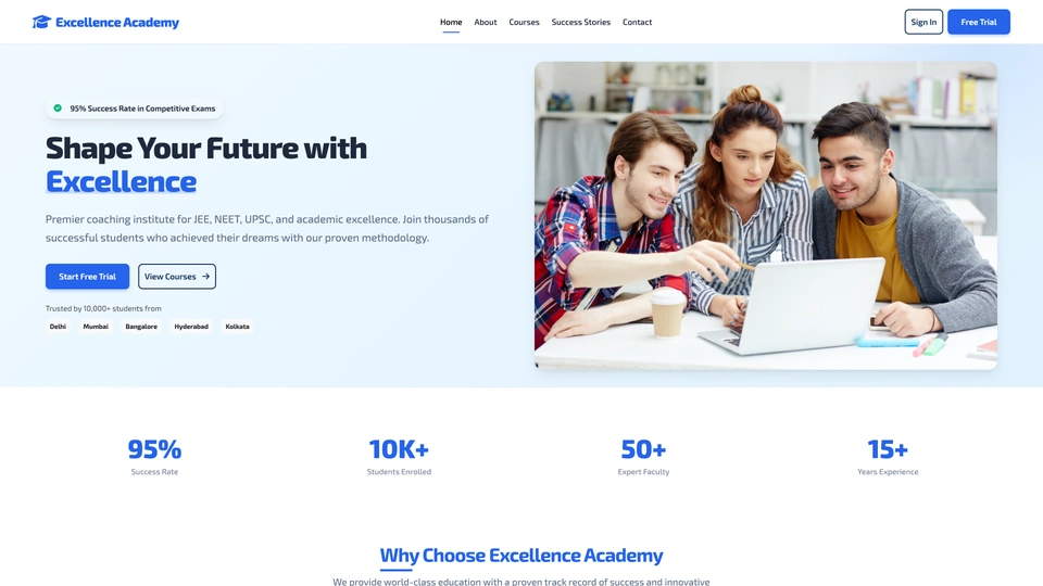 Excellence Academy - Education & Coaching Institute HTML5 Bootstrap Template