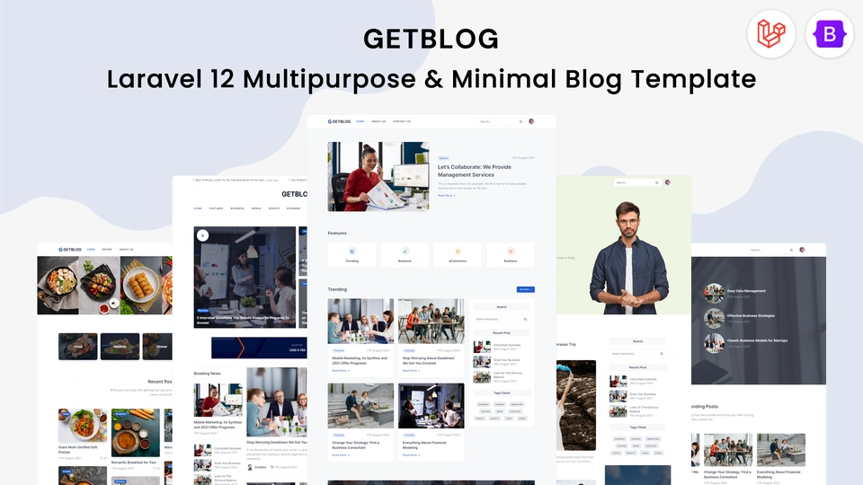 Getblog - Laravel 12 Multipurpose & Minimal Blog Template
